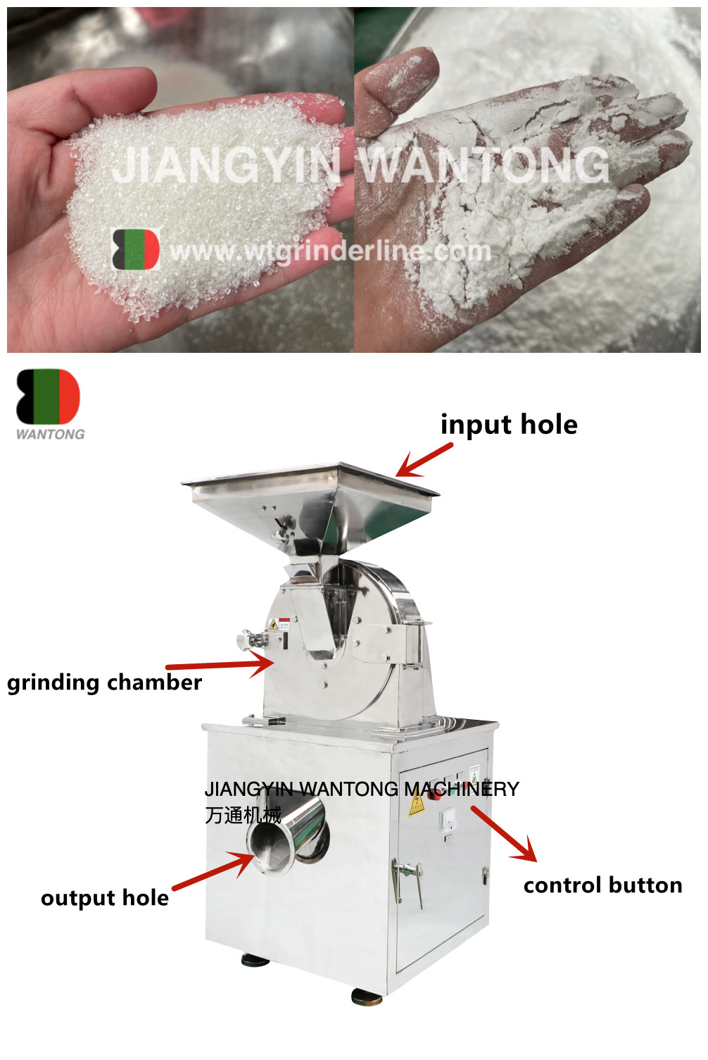 WF sugar Icing Sugar Powder Making Rice Pulverizer Leaves Grinder Grinding Machine